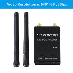 SKYDROID FPV Receiver 5.8G OTG 150CH – Dual-antenna video downlink for drones. -DIY Drone Parts -Robocraze
