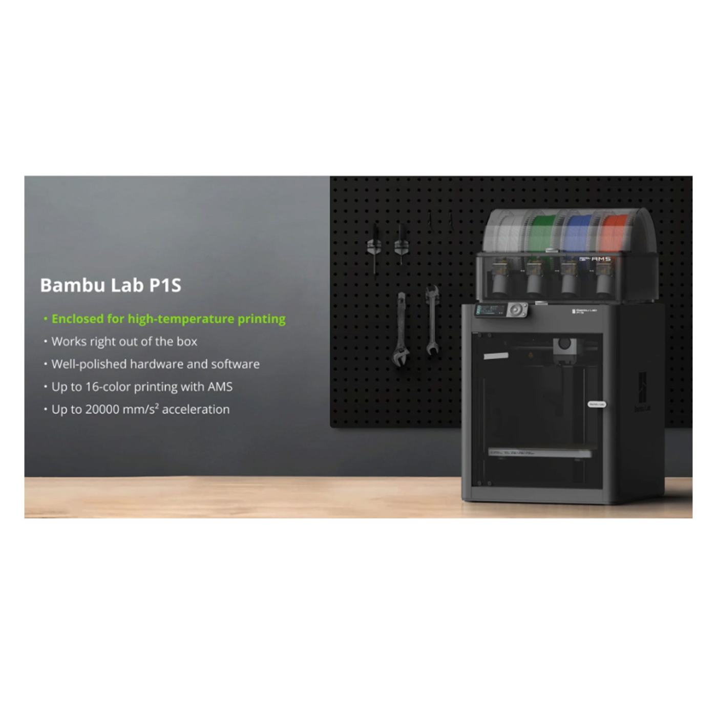 Bambu Lab P1S 3D Printer with AMS 2 Pro Multi-Color Printing System - Robocraze