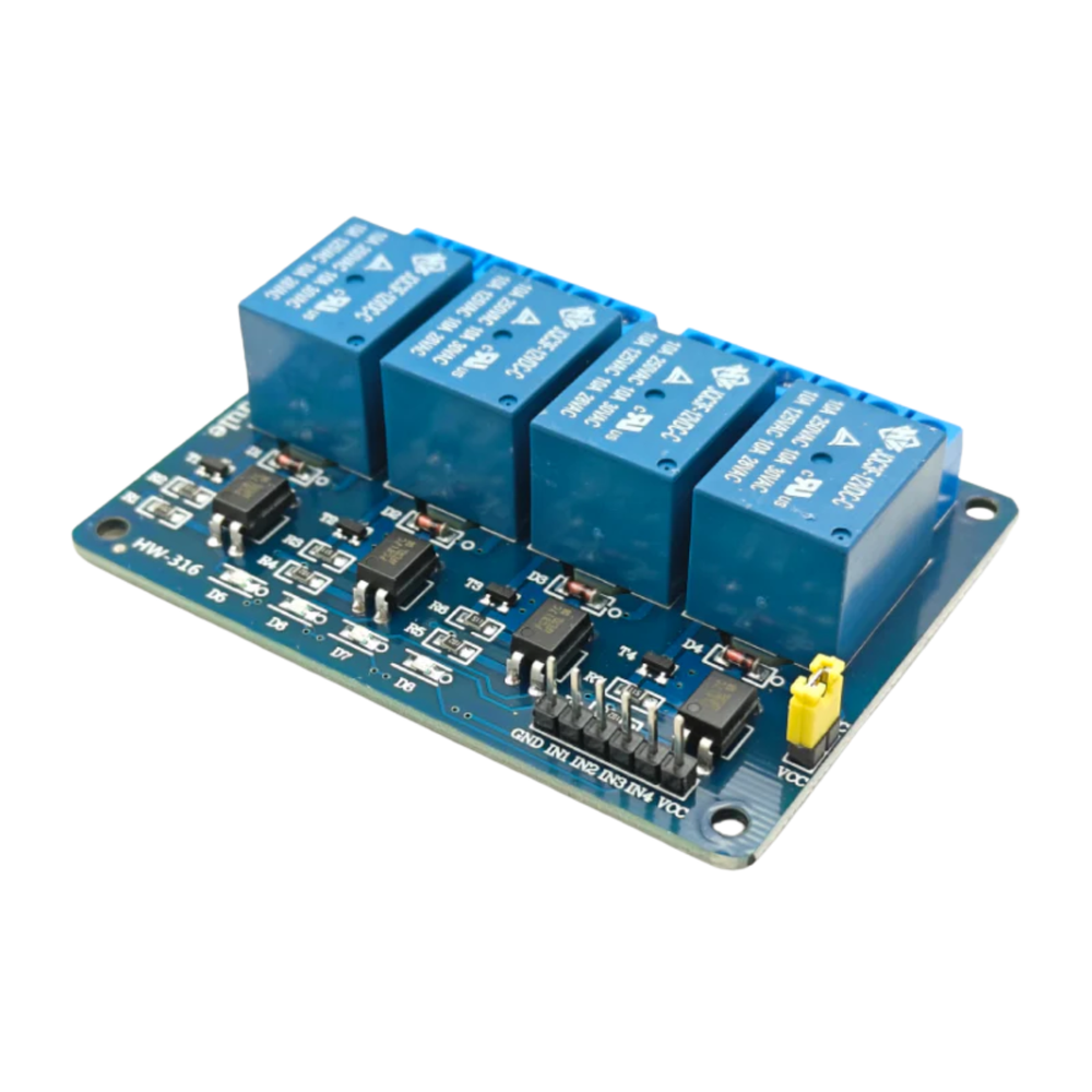 12v 4-channel Relay Module​ with Optocoupler -Electronic Modules -Relays -12V Relays -Robocraze