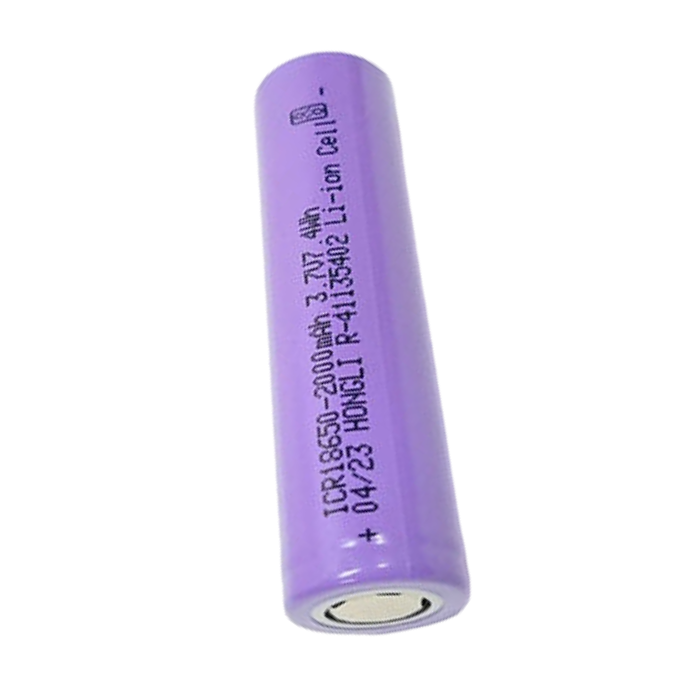 3.7V 2000mAh 18650 Li-ion Battery – Rechargeable battery for various needs. -Lithium Battery -Robocraze