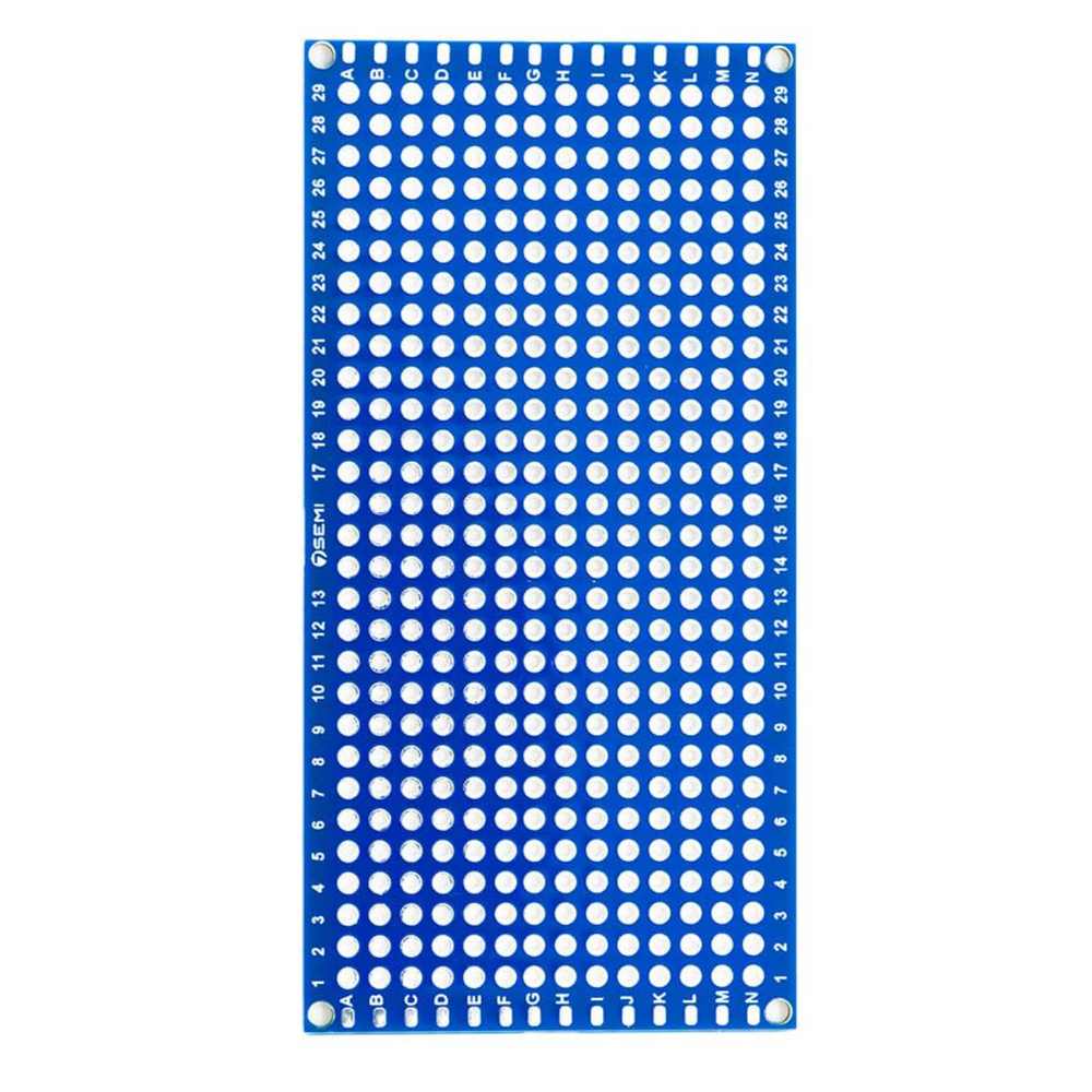 1 7Semi 2.54mm 29x14 Holes Dual-Sided PCB Prototype Board - Robocraze