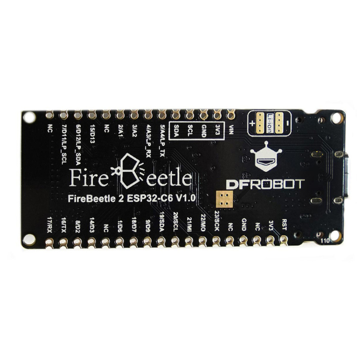 DFRobot FireBeetle 2 ESP32 C6 IoT Development Board - Supports Wi-Fi 6, Bluetooth 5, Solar-Powered -Robocraze