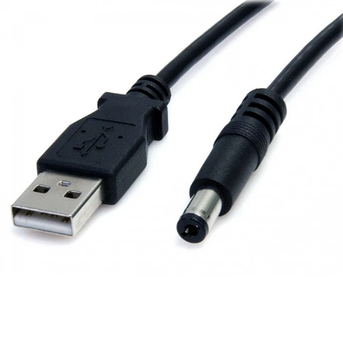 USB to DC Adapter Cable 5.5mm x 2.1mm 100cm – Reliable Arduino USB Cable for powering devices with a DC jack. -Robocraze