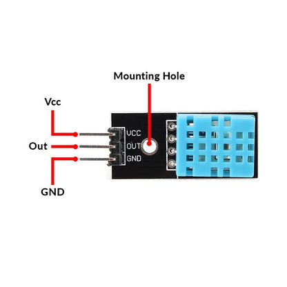 DHT11 Humidity and Temperature Sensor Module-Robocraze