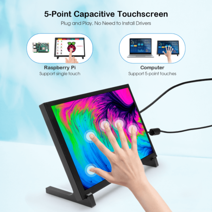1 Inch Touch Display Elecrow 10.1 inch Touch Screen Display 1280x800 for Raspberry Pi and J ...