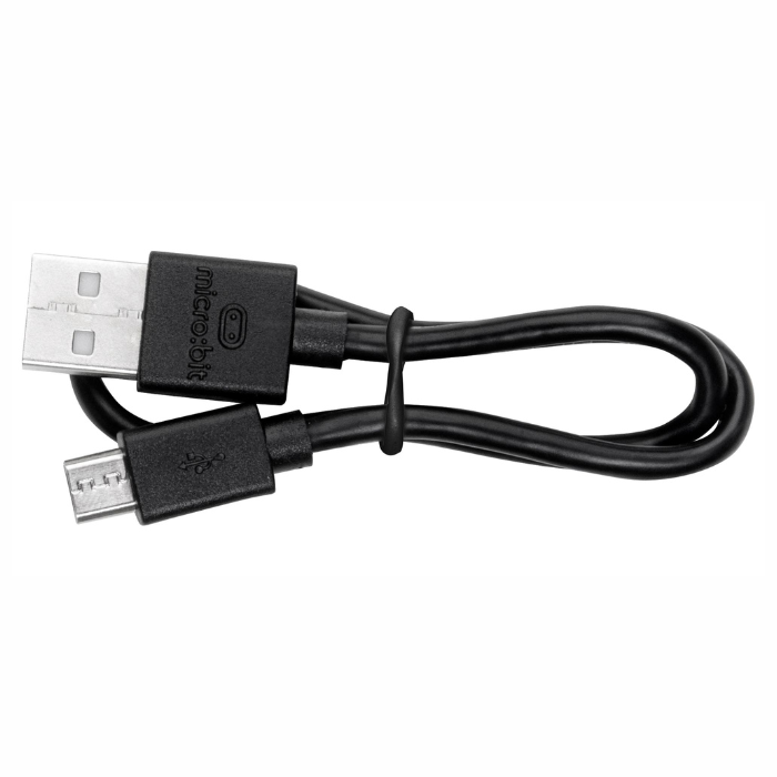 300mm Micro:bit USB 2.0 Type A to Micro B Cable - Black - Robocraze