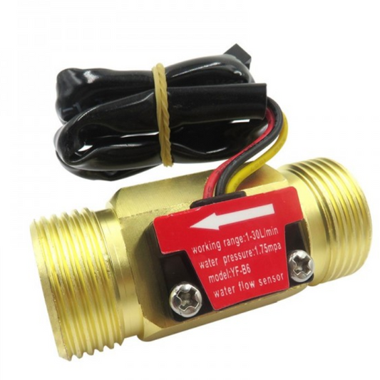 Water Flow Sensor - YF-B6 Flowmeter G3/4 1-30L/min 5-15V Brass