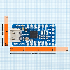 7Semi 3.3V/5V CP2102 USB-C to UART TTL Converter Serial Module -Microcontrollers -Data Converts -Robocraze