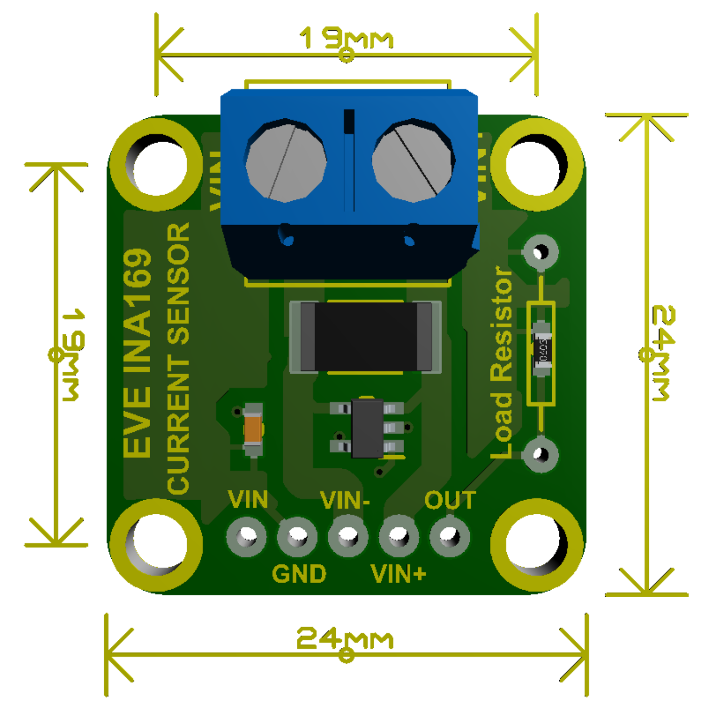 7Semi 5A Analog INA169 DC Current Sensor Breakout Module -Sensors -Current/Voltage Sensor -Robocraze