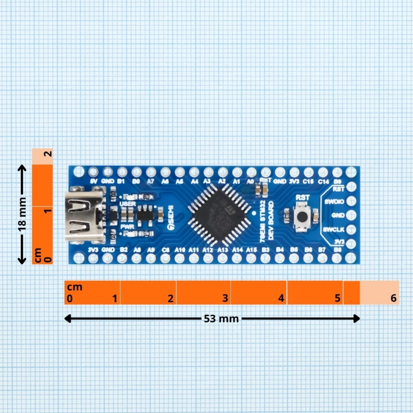 7Semi 64MHz ARM Cortex-M0+ STM32G0B0KET6 Development Board -Development Boards -STM Boards -Robocraze