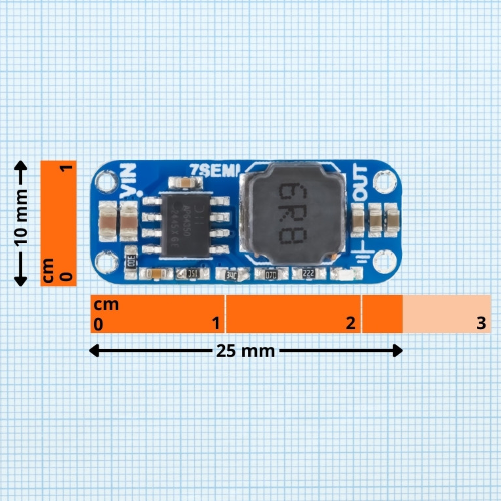 7Semi AP64350 3.8V to 40V Input, 5V Output DC-DC Buck Converter -Electronic Modules -Buck/Boost -Robocraze