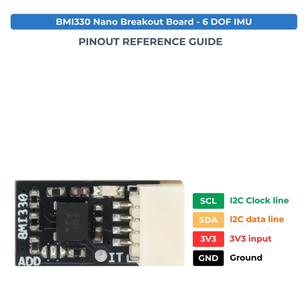 7Semi BMI330 6-Axis IMU Nano Module Accelerometer & Gyroscope with I²C/SPI -Sensors -Accelerometers & Gyro Sensors -Robocraze