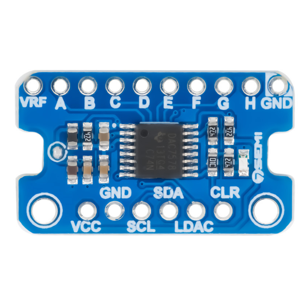 7Semi DAC7578 Breakout Board 8-Channel 12-Bit I2C DAC Module - Electronic Modules - Breakout Boards - Robocraze