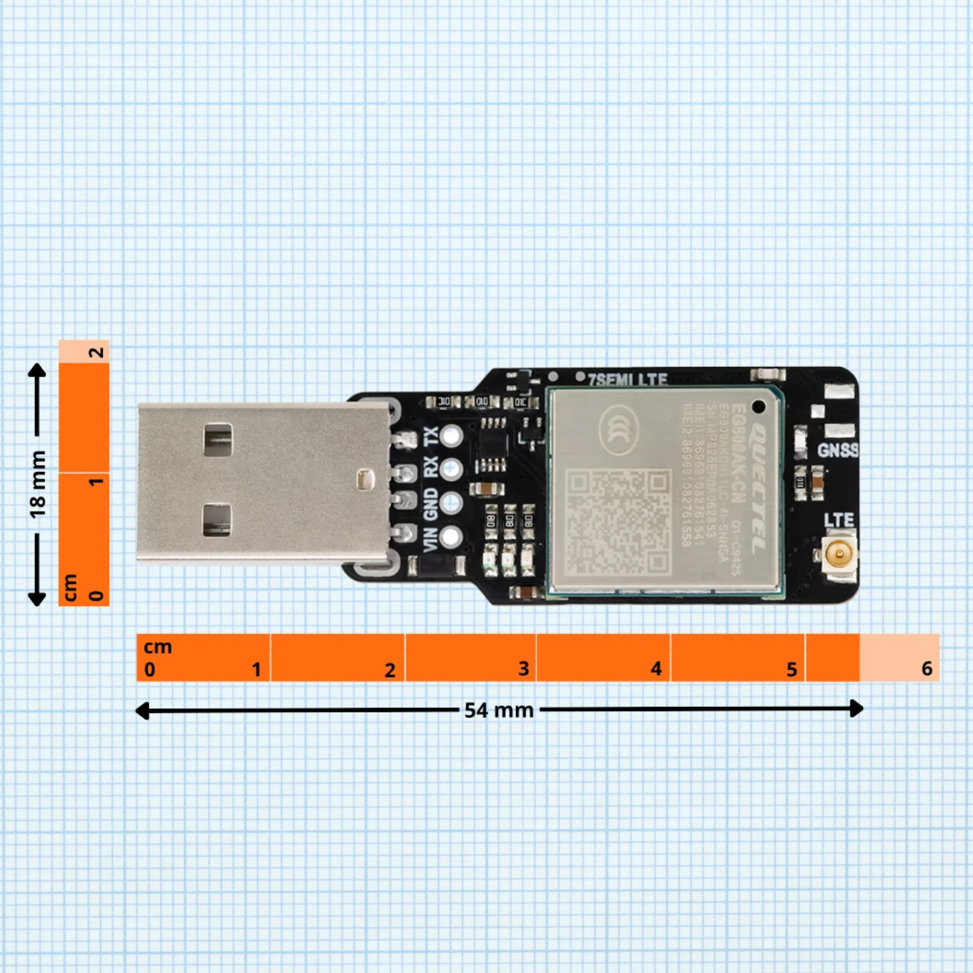 7Semi EG800AK-CN LTE Cat 1 USB Cellular Modem -IoT & Wireless Modules -GSM, GPS & GPRS Modules -Robocraze