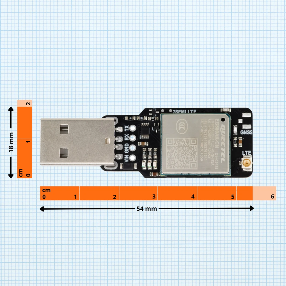 7Semi EG800AK-CN LTE Cat 1 USB Cellular Modem -IoT & Wireless Modules -GSM, GPS & GPRS Modules -Robocraze