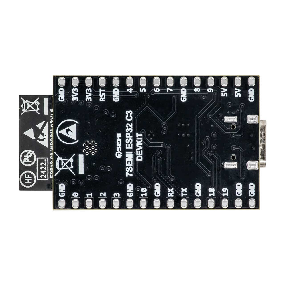 7Semi ESP32-C3-Dev-BoardC-02 WiFi Bluetooth Development Board -IOT&Wireless -ESP Module -Robocraze