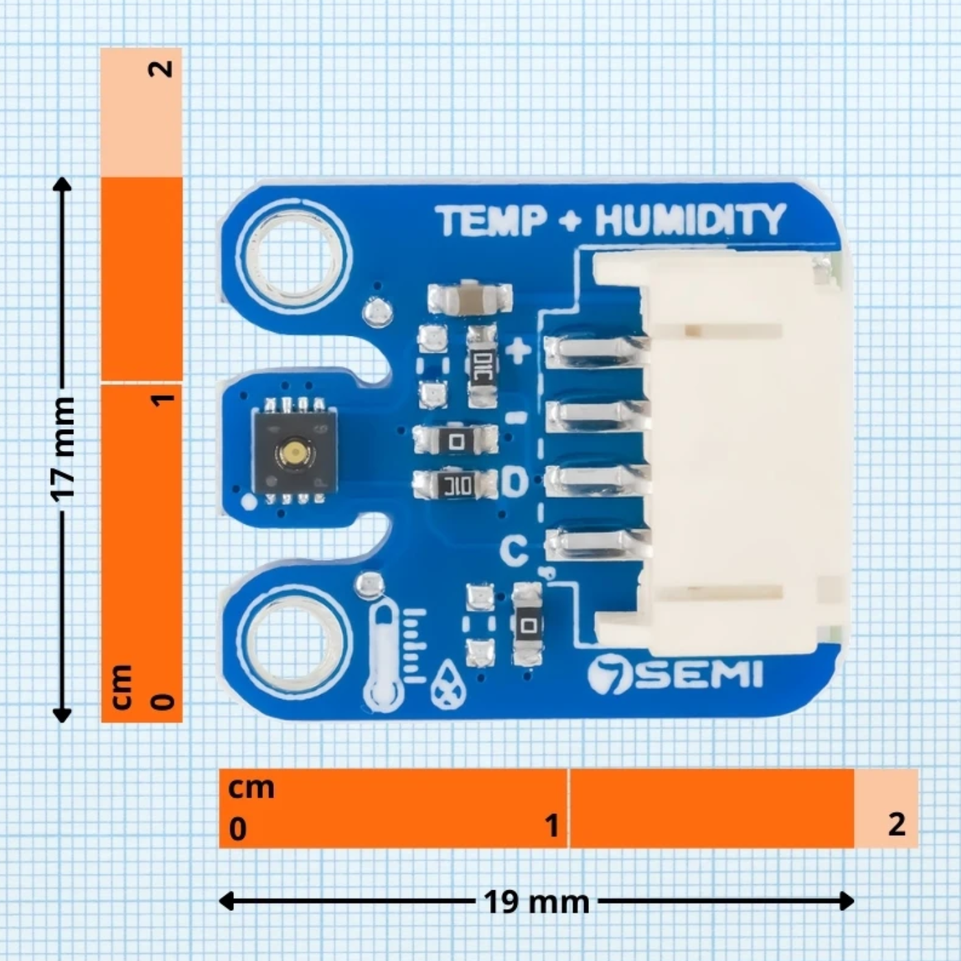 7Semi HDC3020 High-Accuracy Temperature & Humidity Sensor Module – I2C Digital Sensor -Sensors -Temperature Sensors -Robocraze