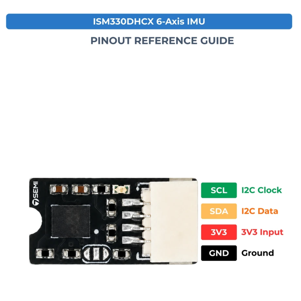 7Semi ISM330DHCX 6-Axis IMU Sensor Module – Accelerometer & Gyroscope with Qwiic Interface -Sensors -Accelerometers & Gyro Sensors -Robocraze