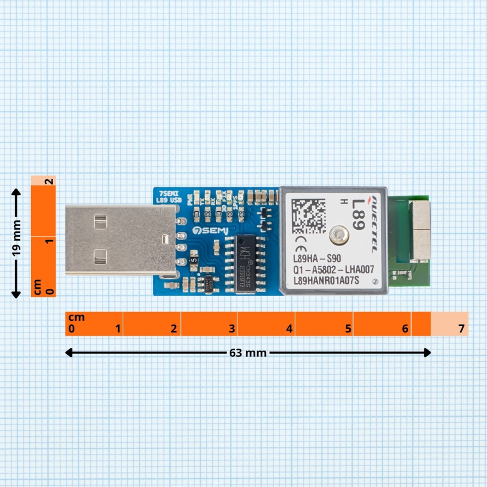 7Semi L89 USB Multi-GNSS Receiver for GPS, IRNSS, GLONASS, BeiDou, Galileo and QZSS - IoT & Wireless -GSM/GPS/GPRS -Robocraze