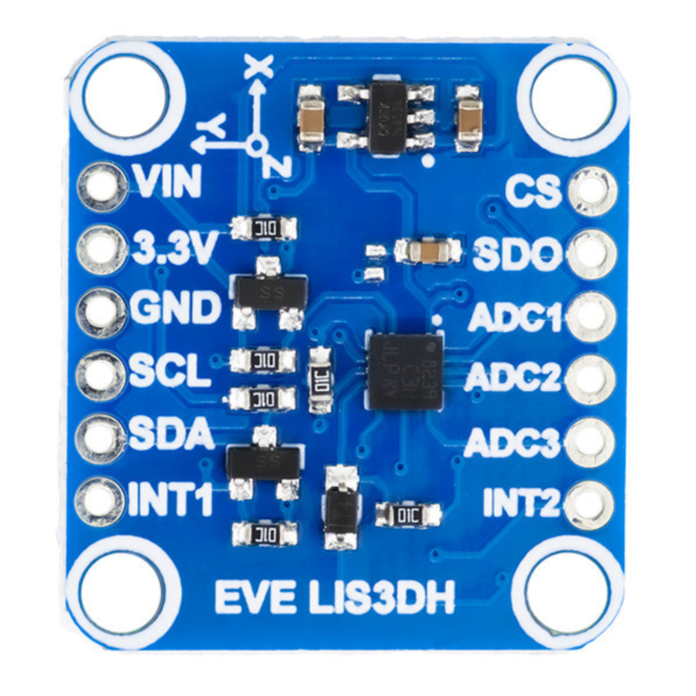 7Semi LIS3DH Triple Axis MEMS Accelerometer Breakout Module I2C SPI - Electronic Modules - Breakout Boards - Robocraze