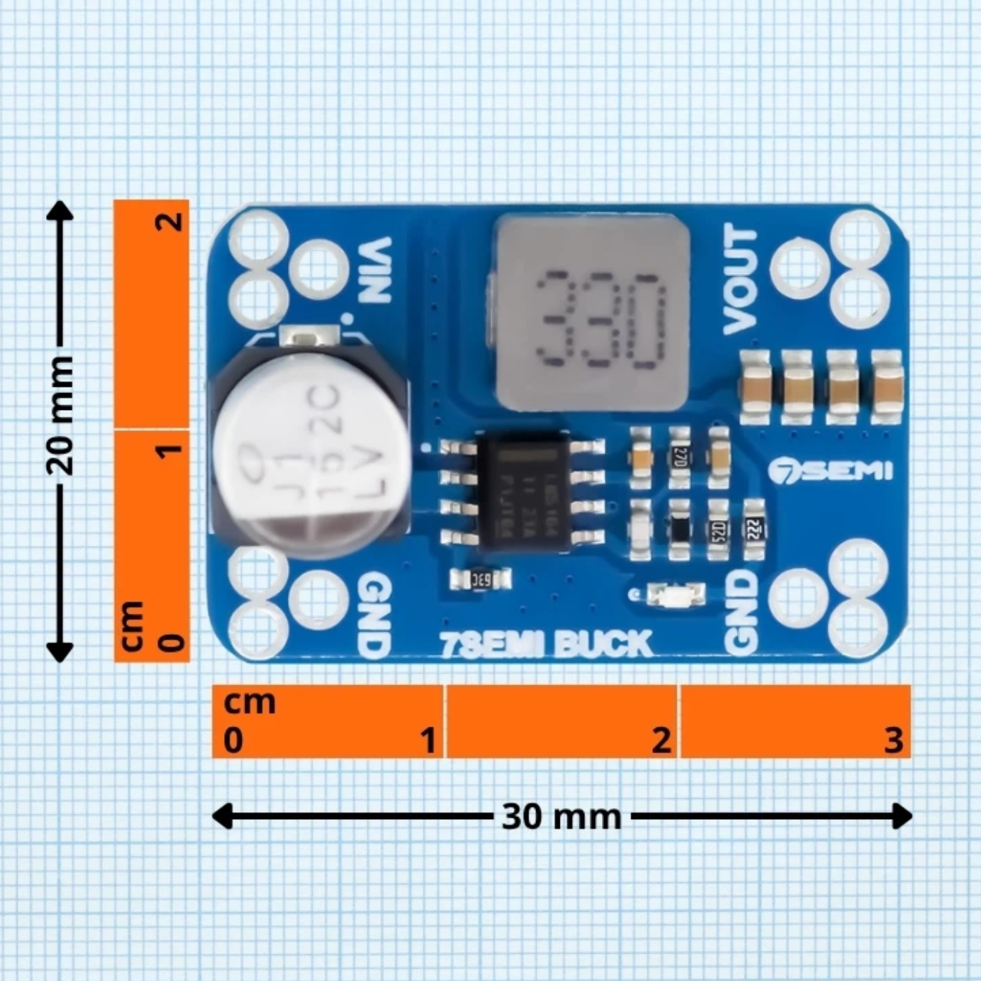 7Semi LM5164 7V -100V Input to 5V 1A Output DC-DC Buck Converter -Batteries & Power Supply -Buck/Boost -Robocraze