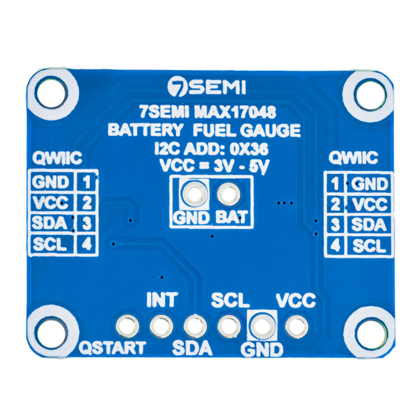 7Semi MAX17048 LiPoly - LiIon Battery Fuel Gauge Breakout Module -Electronic Modules -Breakout Boards -Robocraze