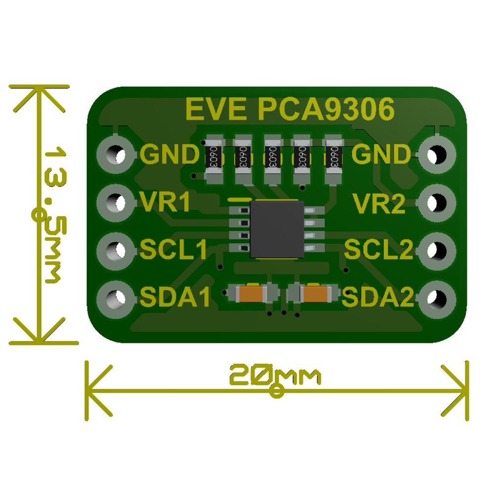 7Semi PCA9306 I2C Bidirectional Voltage Level Translator Breakout Board -Batteries & Power Supply -Voltage Regulators -Robocraze