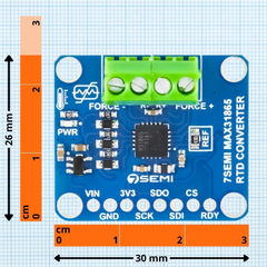 7Semi PT1000 RTD 2-Wire Temperature Sensor Breakout Board with Amplifier MAX31865 -Electronic Modules -Breakout Boards -Robocraze