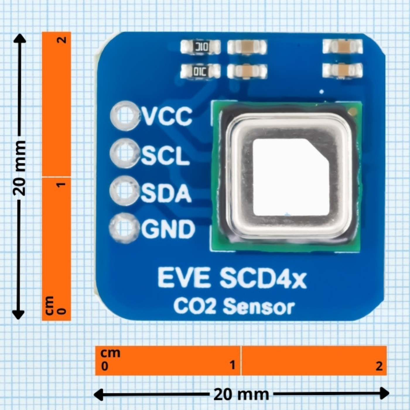 7Semi SCD41 CO2 Mini Temperature and Humidity Sensor Breakout Module -Sensors -Temperature Sensor -Robocraze