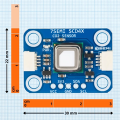7Semi SCD43 CO2, Temperature & Humidity Sensor Breakout Board with I2C Qwiic -Sensors -Temperature Sensors -Robocraze