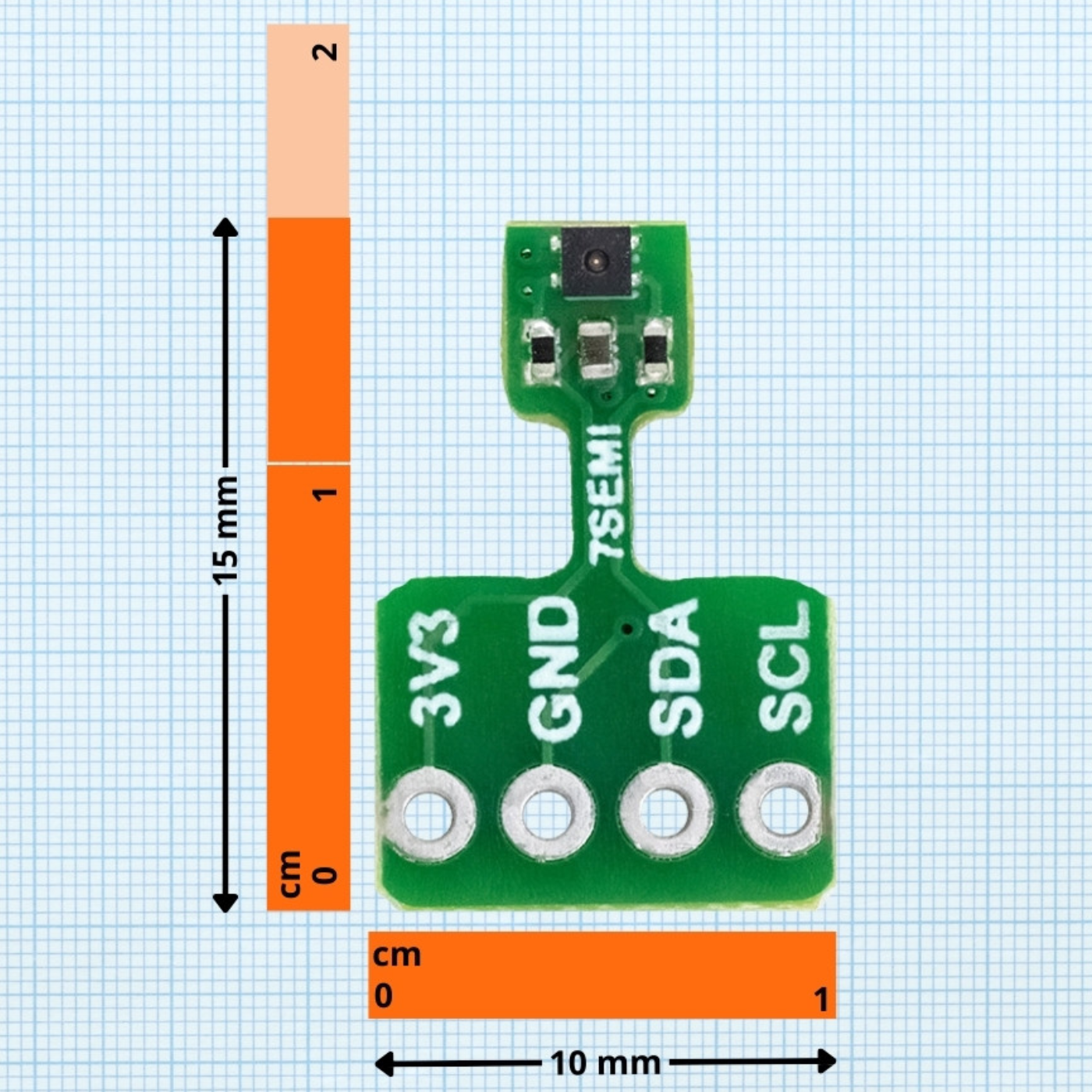 7Semi SHT40 Temperature & Humidity Sensor Nano Breakout 2.54mm Pitch Header -Sensors -Temperature Sensor -Robocraze