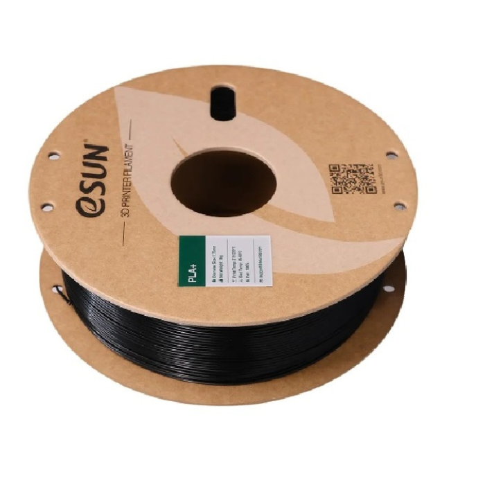 eSUN 1.75mm PLA+ Filament (Black, 1kg) – High-performance filament for strong, high-quality prints. -Robocraze
