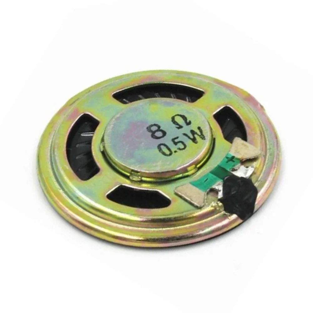 8 Ohm 0.5W Speaker – Compact 8-ohm 0.5W speaker for audio projects. -Speaker -Robocraze