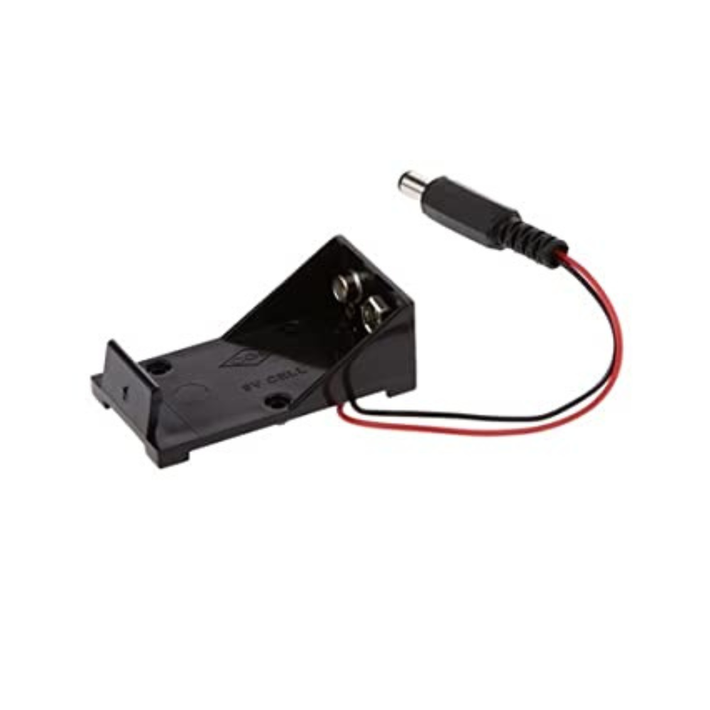9V Battery Case with DC Jack -Battery Accessories -Robocraze