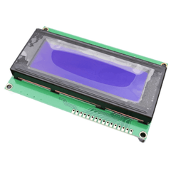 20x4 LCD Display Module (Blue) - 20x4 blue LCD display for Arduino & embedded applications. -LCD Display -Robocraze
