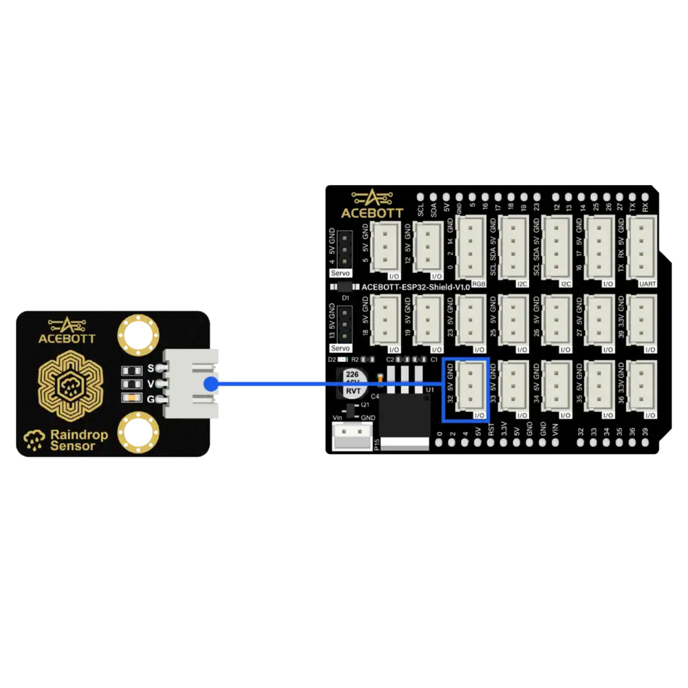 ACEBOTT Easy-Plug Raindrop & Vapor Sensor Module -Sensors -Other Sensors -Robocraze