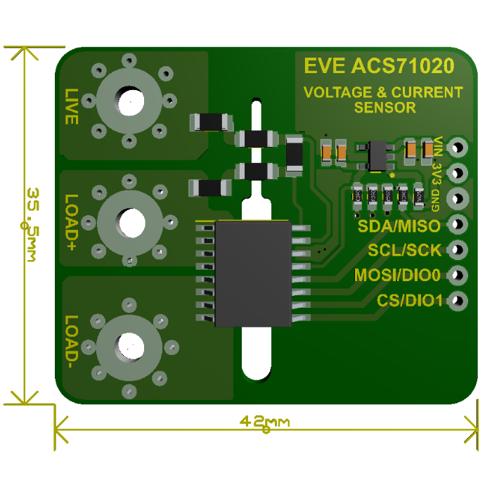 ACS71020 Hall-effect Power Sensing and Overcurrent Detection Breakout -7Semi -Electronic Modules -Breakout Board -Robocraze