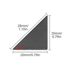 Angle Bracket L Joint Black -3D Printers Parts -Mechanical Accessories -Robocraze