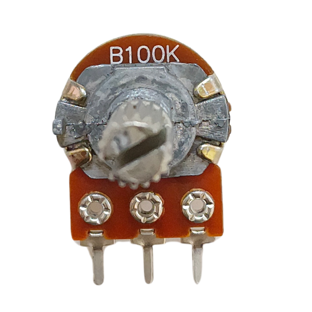 B100K 3-Pin Linear Potentiometer with Metal Shaft -Electronic Components -Potentiometer -Robocraze