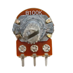 B100K 3-Pin Linear Potentiometer with Metal Shaft -Electronic Components -Potentiometer -Robocraze