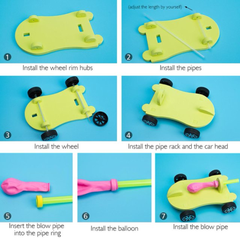 Ballon Car DIY handmade kit - DIY Car Kits - Robotic Kits - Robocraze
