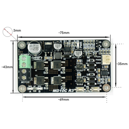 Cytron 10Amp 5V-30V DC Motor Driver -Motors & Mechanical -Motor Drivers -Robocraze