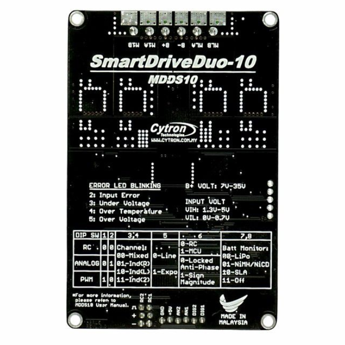 Cytron 10Amp 7V-35V SmartDrive Dual Channel DC Motor Driver -Motors & Mechanical -Motor Drivers -Robocraze