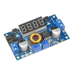DC-DC XL4015 Adjustable Stepdown Module 5A 75W with 4 Bits Digital Display Voltmeter -Batteries & Power Supply -Buck/Boost -Robocraze