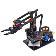 DIY Acrylic Robot Manipulator Arm Kit – Mechanical Arm (Without Servo & Controller) -Motors & Mechanical -Servo Motors/Controllers -Robocraze
