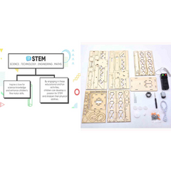 DIY Wooden Crane Tower Science Experimental Stem Kit for Kids -STEM toy for kids -Robocraze