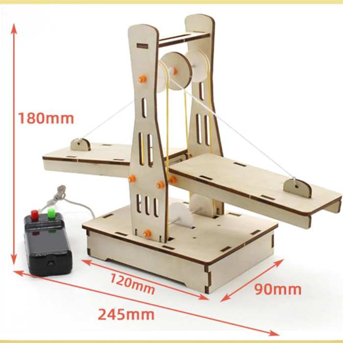 DIY Wooden Lift Bridge Miniature STEM Kit Toys for Kids -STEM toy for kids -Robocraze