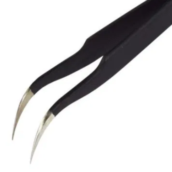 ESD-15 Black Tweezer Cross Tip – ESD-safe tweezer for electronics – anti-static tweezer - Hand Tool - Robocraze