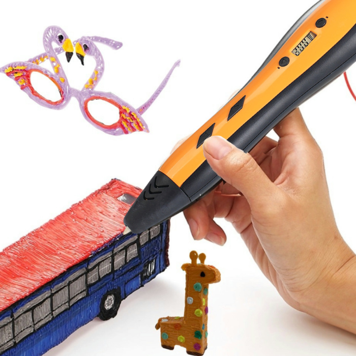 Goofoo RP700C 3D Printing Pen Orange Colour -3D Printers/Pens -3D Pens -Robocraze