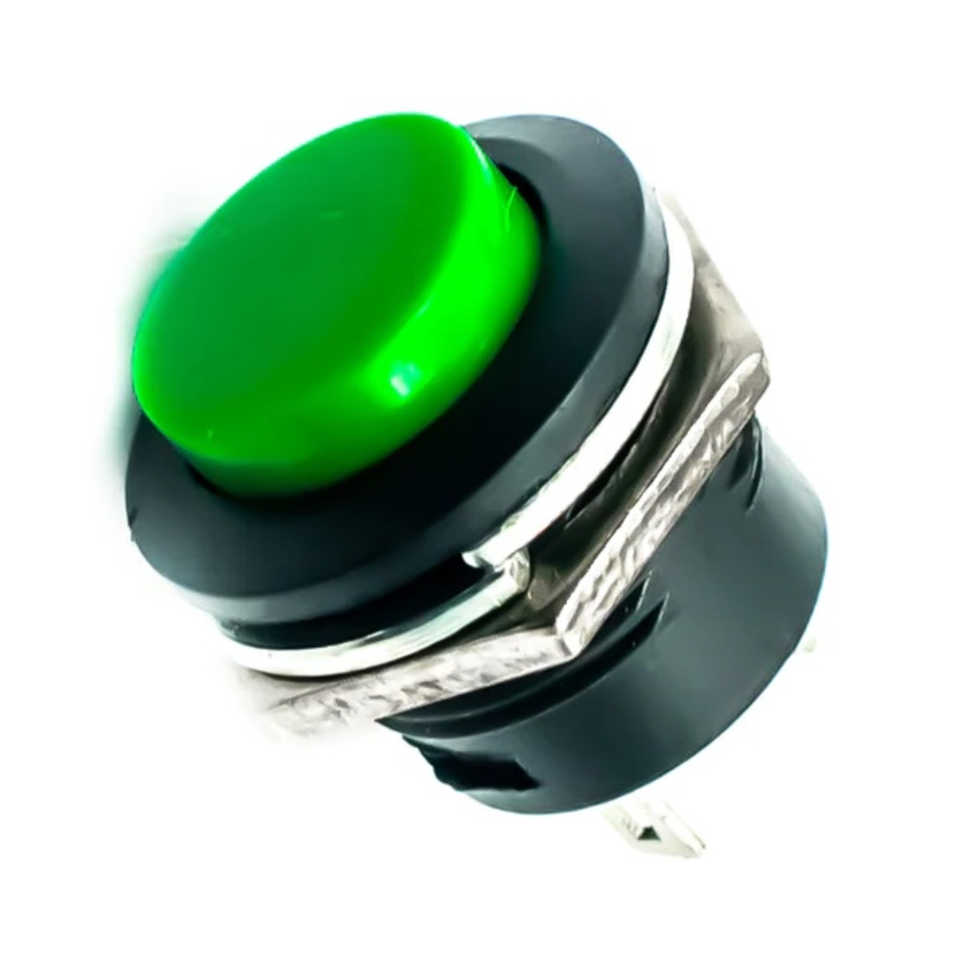 Green R13-507 16mm Round Cap Momentary Push Button Switch – 2 Pin -Electronic Components -Switches -Push Buttons -Robocraze